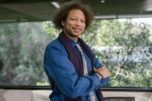 Woman in Blue Blazer Smiling